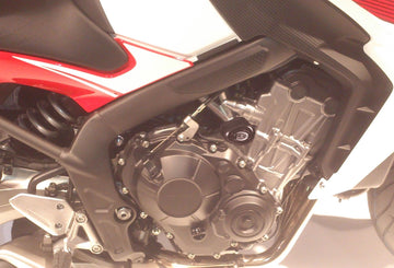 Crash Protectors - Aero Style for Honda CBR650F  '14-, Honda CB650F '14-'18 & CBR650R '19- [Non Drill] (Does not fit E-Clutch models)