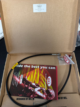 CLEARANCE - Triumph Bonneville T100 2000-2006 Standard Replacement Brake Line HEL Stainless Steel Braided - BLACL