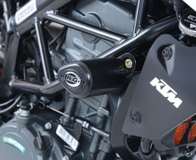 Crash Protectors - Aero Style  for KTM 125 Duke ('11-'23), 200 Duke ('12-), 250 Duke ('17-) and 390 Duke ('13-'23)