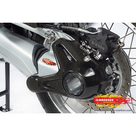 BMW R1200GS Adventure (2014-2018) Ilmberger Carbon Bevel Drive Housing Protector  (W/O Rear Splash Guard) Has Slots For Optional Splash Guard