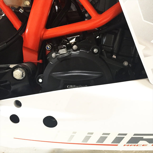 GB Racing KTM / Husqvarna RC 390 2014-2016; RC 390 2017-2021 ; SVARTPILEN 401 & VITPILEN 401 2018-2019; 390 DUKE 2014-2015; 390 DUKE 2016-2021 Stock Secondary Engine Cover - Clutch/Gearbox