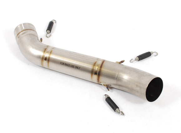 APRILIA Tuono V4 (1000cc) - (2011-2014) Akrapovic De-Cat Titanium Link Pipe - Only Used To Remove Cat Converter From Aprilia Racing Akrapovic Slip On Kit