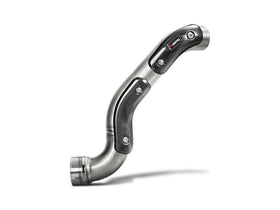 BMW RNineT Racer (1200cc) - (2021-2019) Akrapovic High Level Titanium Link Pipe - Includes Carbon Heat Shields