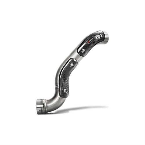 BMW RNineT Racer (1200cc) - (2017-2019) Akrapovic High Level Titanium Link Pipe To be Fitted With (S-B12SO17-) Includes Carbon Heat Shields (Does NOT retain pillion footrests)