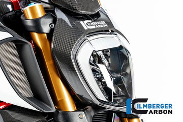 DUCATI Diavel 1260 (2019-2022) Ilmberger Carbon Headlight Cover - Gloss Finish