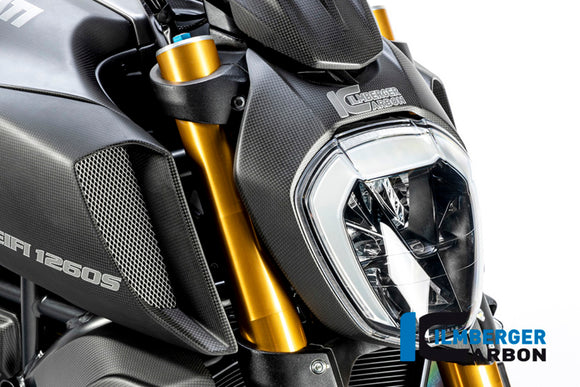 DUCATI Diavel 1260 (2019-2022) Ilmberger Carbon Headlight Cover - Matt Finish