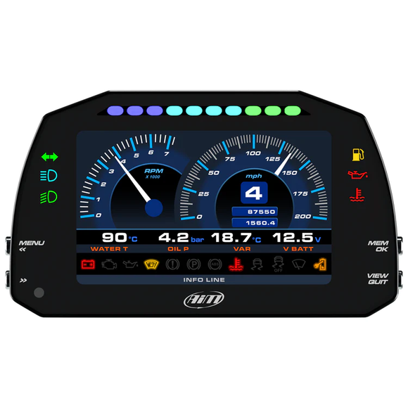 AIM MXS 1.3 Strada Motorcycle 5" TFT Dash Display with Road Icons