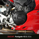 GB Racing Ducati Panigale V2 & V2 S 2025-2026; Streetfighter V2 & V2 S 2025-2026; Multistrada V2 & V2 S 2025-2026; Monster & Monster + 2026; Desert X 2026; Hypermotard V2 V2 SP 2026 Stock Secondary Engine Cover - Clutch/Gearbox