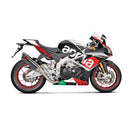 APRILIA Tuono V4 1100 RR / Factory - (2017-2020) Akrapovic Carbon Silencer Evolution 4-1 Complete Evolution Titanium System - Race Removable Baffle