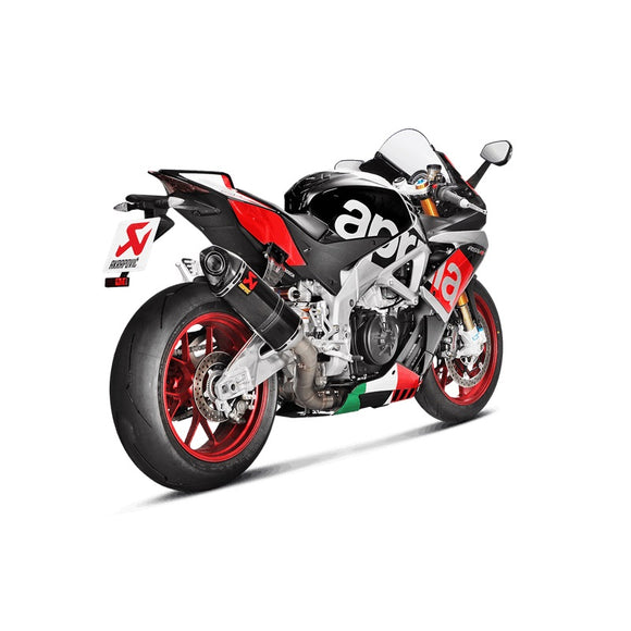 APRILIA Tuono V4 1100 RR / Factory - (2017-2020) Akrapovic Carbon Silencer Evolution 4-1 Complete Evolution Titanium System - Race Removable Baffle