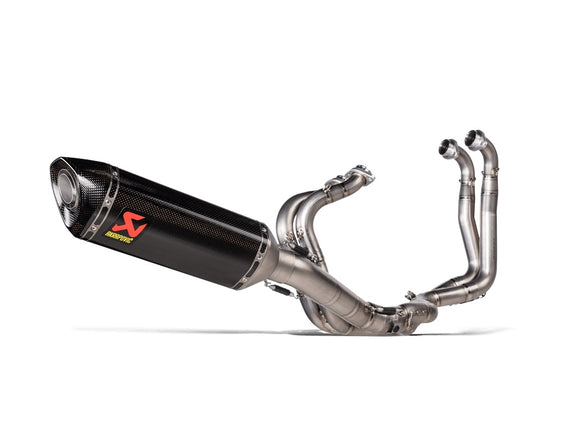 APRILIA Tuono V4 / Factory - (2021-2024) Akrapovic Carbon Silencer Evolution 4-1 Full System - Race Removable Baffle