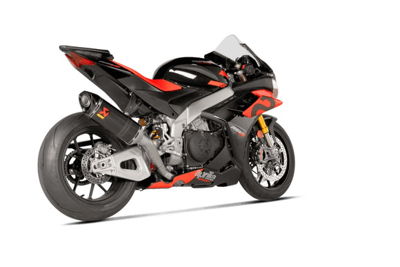 APRILIA RSV4 1100 / Factory - (2021-2024) Akrapovic Carbon Silencer Evolution 4-1 Full System - Race Removable Baffle