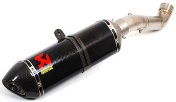 APRILIA Tuono V4 R 1100 - (2015-2016) Akrapovic Carbon Silencer Slip-On Kit (To OE headers) - Race Removable Baffle