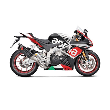 APRILIA RSV4 (1000cc) - (2015-2016) Akrapovic Carbon Silencer Slip-On Kit (To OE headers) - Race Removable Baffle