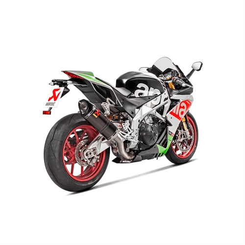 APRILIA RSV4 1100 Factory - (2019-2020) Akrapovic Carbon Silencer Slip-On Kit (To OE headers) - Race Removable Baffle