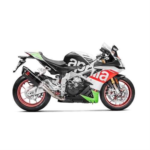 APRILIA RSV4 1100 Factory - (2019-2020) Akrapovic Carbon Silencer Slip-On Kit (To OE headers) - Race Removable Baffle