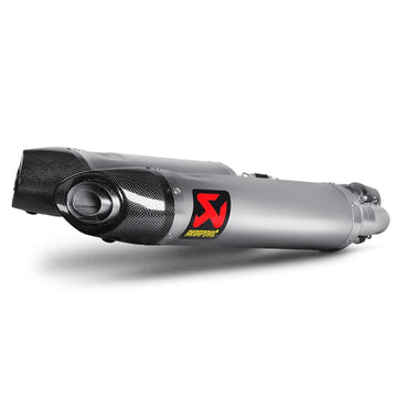 APRILIA SL750 Shiver - (2010-2017) Akrapovic Titanium Silencer Slip-On Kit (To OE headers) - Carbon Outlet Caps - Road Legal Removable Baffle