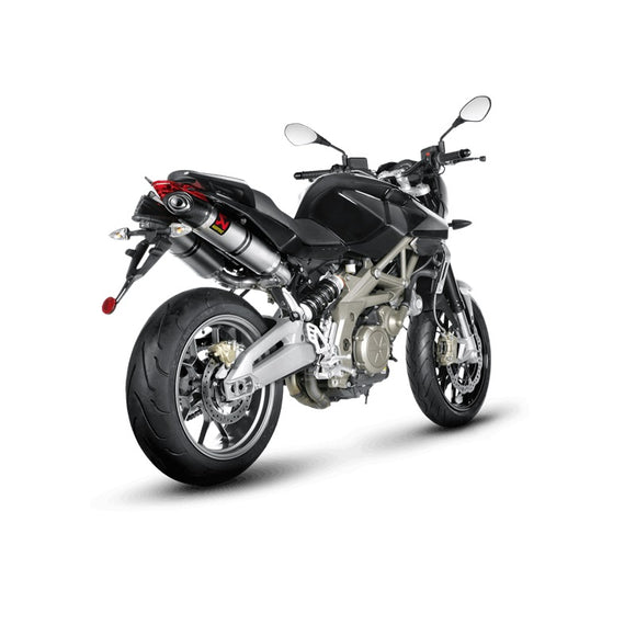 APRILIA SL750 Shiver - (2010-2017) Akrapovic Titanium Silencer Slip-On Kit (To OE headers) - Carbon Outlet Caps - Road Legal Removable Baffle