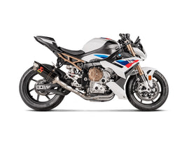 BMW S1000R Naked - (2021-2026) Akrapovic Full System (Carbon Silencer & Titanium Headers) - Race (Optional Baffle Available)