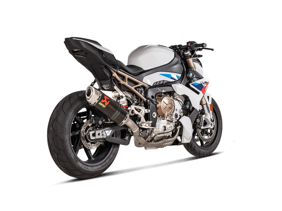 BMW S1000R Naked - (2021-2026) Akrapovic Full System (Carbon Silencer & Titanium Headers) - Race (Optional Baffle Available)
