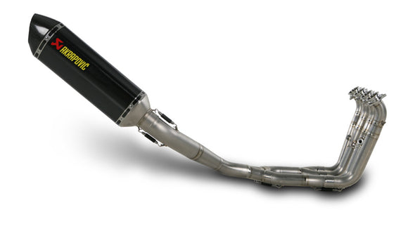 BMW S1000RR HP-4 - (2013-2014) Akrapovic Carbon Silencer Complete Stainless 4-2-1 System - Hexagonal Silencer