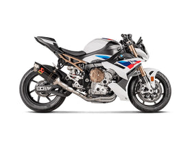 BMW S1000R Naked - (2021-2026) Akrapovic Full System (Carbon Silencer & Stainless Headers) - Race (Optional Baffle Available)