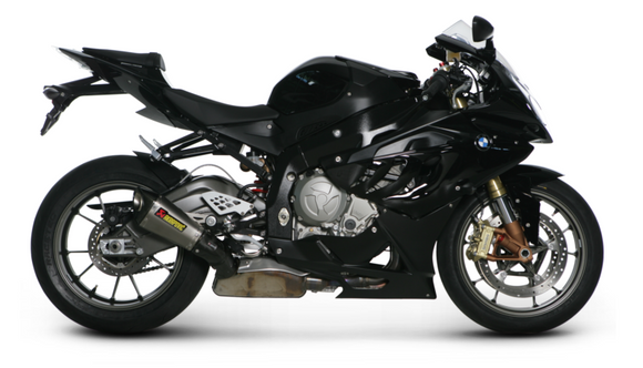 BMW S1000RR - (2010-2014) Akrapovic Titanium Silencer Slip-On Kit (With Carbon Heat Shield) - Conical - Road Legal