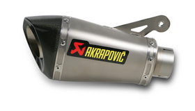 BMW S1000R Naked - (2014-2016) Akrapovic Titanium Silencer Slip-On Kit (With Carbon Heat Shield) - Conical - Road Legal