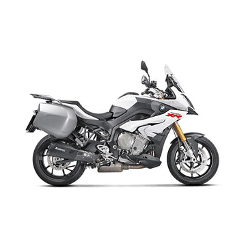 BMW S1000XR - (2017-2019) Akrapovic Titanium Silencer Slip-On Kit (Includes Carbon Heat Shield) - Satin Black - Removable Baffle