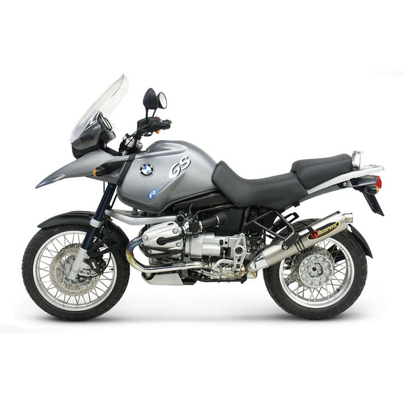 BMW R1150GS Adventure - (2001-2005) Akrapovic Titanium Silencer Slip-On Kit (To OE Collector) - Road Legal Removable Baffle