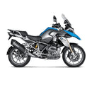 BMW R1200GS Adventure - (2014-2016) Akrapovic Titanium Silencer Slip-On Kit - (Includes Carbon Heat Shield) Black Finish - Road Legal Removable Baffle