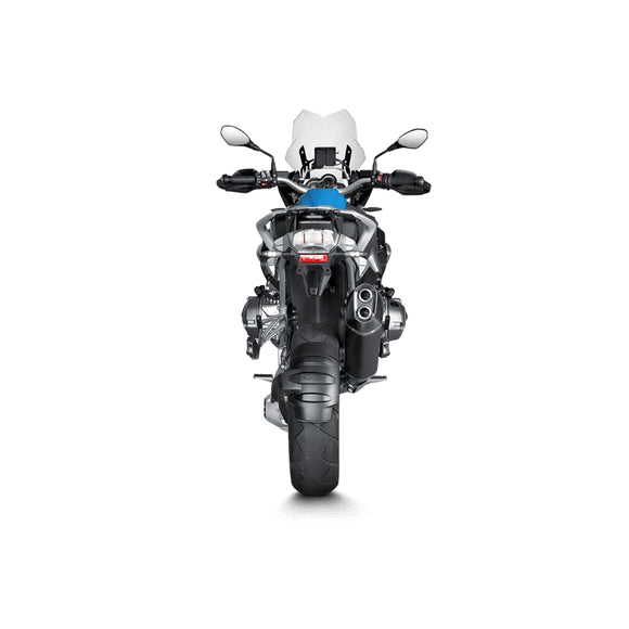 BMW R1200GS Adventure - (2014-2016) Akrapovic Titanium Silencer Slip-On Kit - (Includes Carbon Heat Shield) Black Finish - Road Legal Removable Baffle