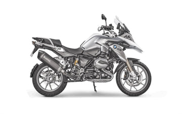 BMW R1200GS Adventure - (2017-2018) Akrapovic Titanium Silencer Slip-On Kit - Black Finish - Road Legal