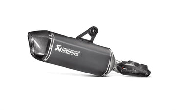 BMW R1200GS - (2017-2018) Akrapovic Titanium Silencer Slip-On Kit - Black Finish - Road Legal