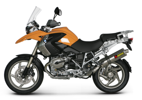 BMW R1200GS - (2008-2009) Akrapovic Titanium Silencer Slip-On Kit  - Road Legal Removable Baffle