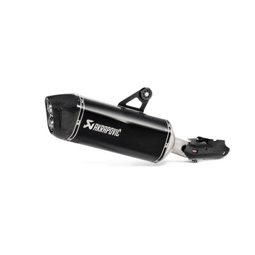 BMW R1250GS - (2019-2023) Akrapovic Titanium Silencer Slip-On Kit - (Includes Carbon Heat Shield) Black Finish - Road Legal