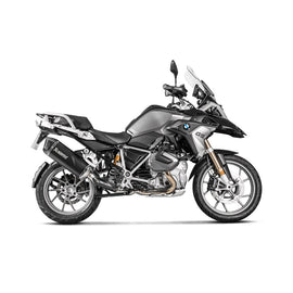BMW R1250GS Adventure - (2019-2023) Akrapovic Titanium Silencer Slip-On Kit - (Includes Carbon Heat Shield) Black Finish - Road Legal