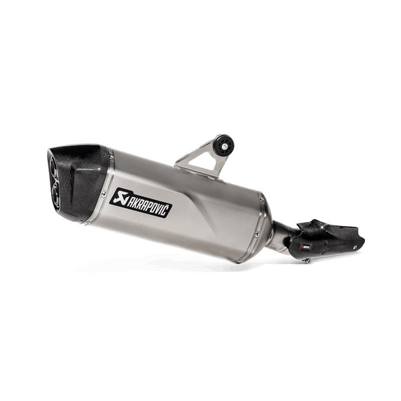 BMW R1250GS - (2019-2023) Akrapovic Titanium Silencer Slip-On Kit - (Includes Carbon Heat Shield) - Road Legal