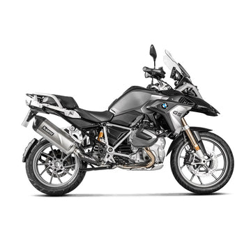 BMW R1250GS Adventure - (2019-2023) Akrapovic Titanium Silencer Slip-On Kit - (Includes Carbon Heat Shield) - Road Legal