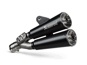 BMW R 12 G/S - (2025-2026) Akrapovic Black Coated Twin Stacked Silencer Slip-On Kit - Road Legal