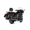 BMW K1600B Bagger/Grand America - (2018-2020) Akrapovic Titanium Silencer Slip-On Kit (Includes Carbon Heat Shields) - Twin Black  - Road Legal