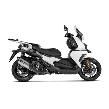 BMW C400X - (2018-2023) Akrapovic Titanium Silencer Slip-On Kit With Carbon Heat Shield - Road Legal