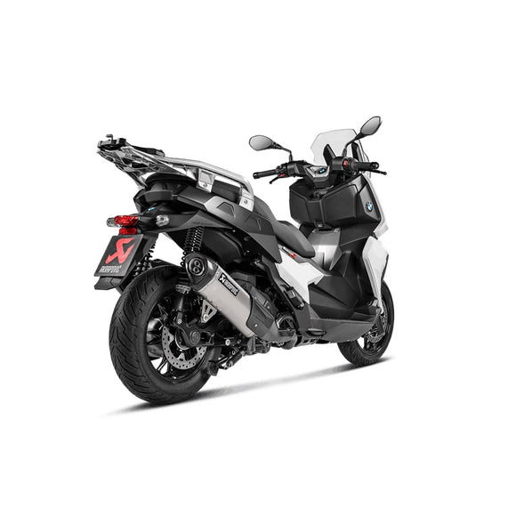 BMW C400GT - (2019-2023) Akrapovic Titanium Silencer Slip-On Kit With Carbon Heat Shield - Road Legal
