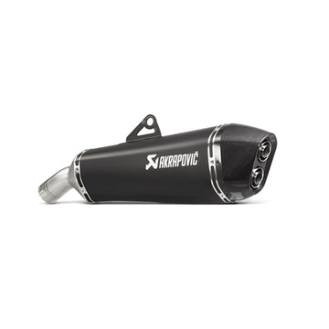 BMW F800GT - (2017-2018) Akrapovic Titanium Silencer Slip-On Kit - Black Hexagonal - Road Legal
