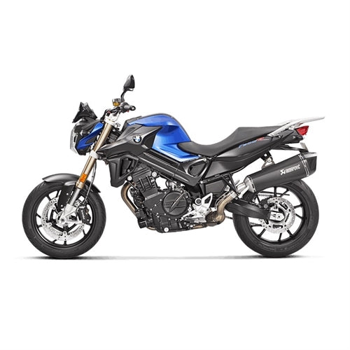 BMW F800R - (2017-2019) Akrapovic Titanium Silencer Slip-On Kit - Black Hexagonal - Road Legal