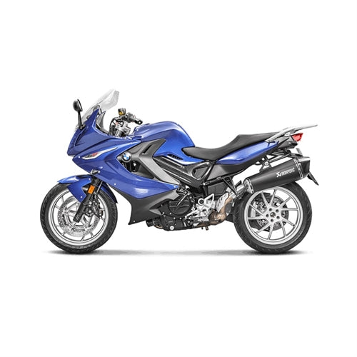 BMW F800R - (2017-2019) Akrapovic Titanium Silencer Slip-On Kit - Black Hexagonal - Road Legal