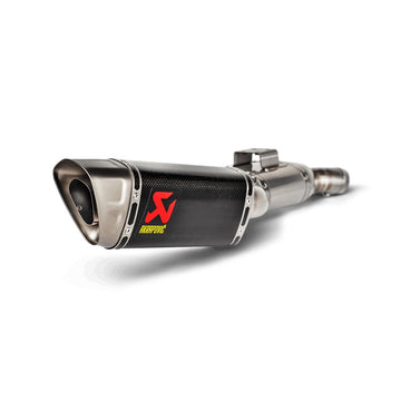 BMW F900XR - (2020-2026) Akrapovic Carbon Silencer Slip-On Kit - Optional Baffle Available