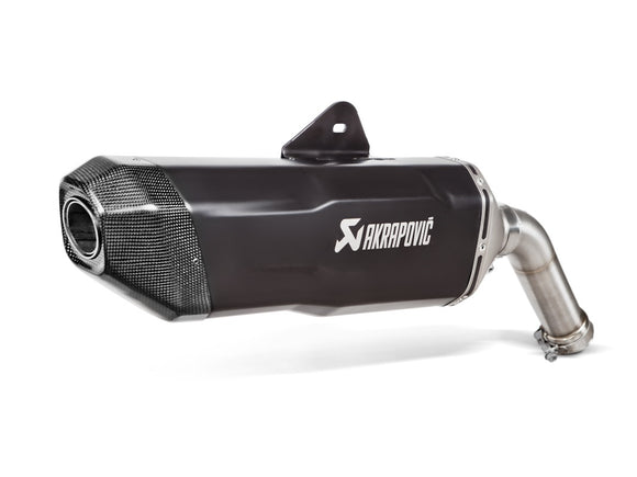 BMW F850GS - (2018-2023) Akrapovic Black Coated Titanium Silencer Slip-On Kit - Road Legal