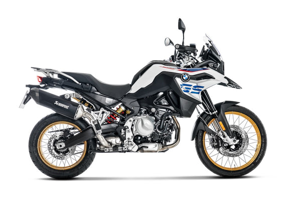 BMW F850GS - (2018-2023) Akrapovic Black Coated Titanium Silencer Slip-On Kit - Road Legal