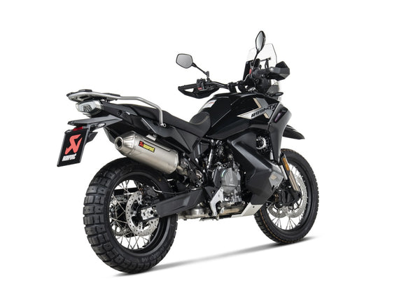 CF MOTO 800 MT-X - (2025-2026) Akrapovic Titanium Silencer Slip-On Kit (Includes Carbon Heat Shield) - Road Legal